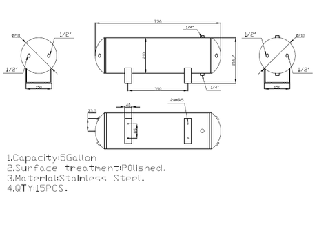 5 Gallon Aluminum Air Tank
