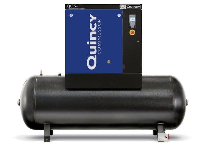 Quincy QGS-5 Rotary Screw Air Compressor 5-HP Tank Mount | 18.1 CFM@145 PSI (230V Single Phase) | 4152051925