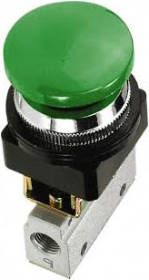 M291HS-17 1/8 3 WAY PUSH BTTN, GRN | ARO (Ingersoll-Rand)