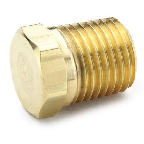 Brass Plugs 1/8”, 1/4”, 3/8” & 1/2” NPT
