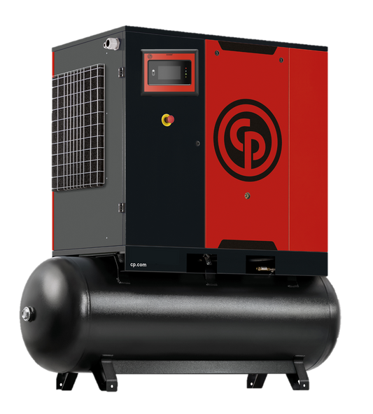 Chicago Pneumatic CPBg 20 HP Tank Mount Rotary Screw Air Compressor | 88.4 CFM@125 PSI, 208-230/460 volt, 3 Phase | 4152030657