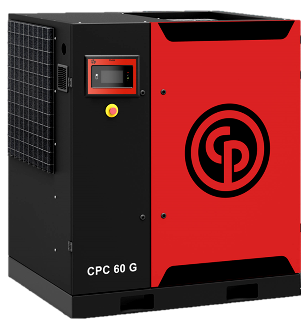 Chicago Pneumatic CPC G 50 HP Base Mount w. Integrated Dryer Rotary Screw Air Compressor | 204 CFM@150 PSI, 230 volt | 8153634582