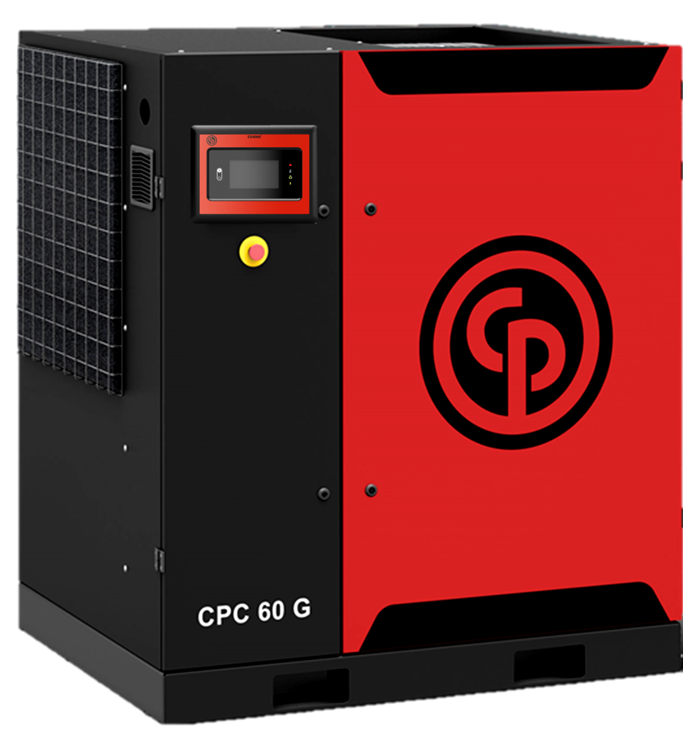 Chicago Pneumatic CPC G 50 HP Base Mount w. Integrated Dryer Rotary Screw Air Compressor | 247 CFM@100 PSI, 460 volt | 8153634806