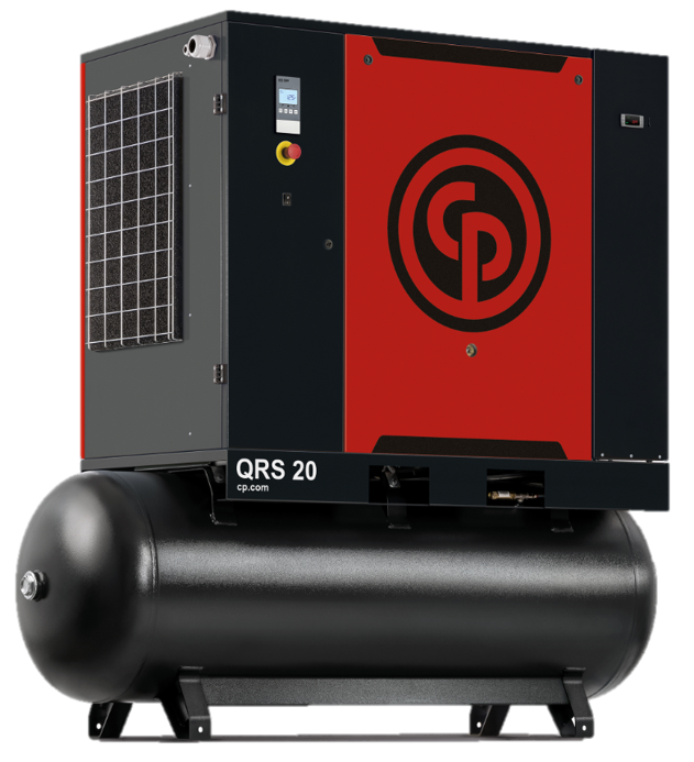 Chicago Pneumatic QRS 20 HP Tank Mount w. Integrated Dryer Rotary Screw Air Compressor | 82.2 CFM@125 PSI, 208-230/460 volt, 3 Phase | 4152027032
