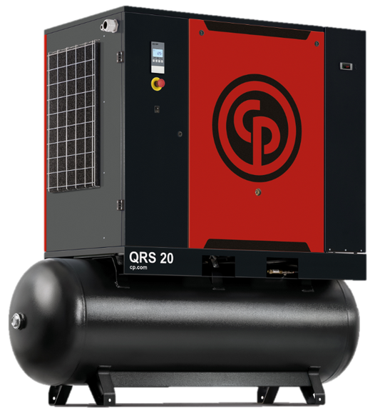 Chicago Pneumatic QRS 20 HP Tank Mount w. Integrated Dryer Rotary Screw Air Compressor | 82.2 CFM@125 PSI, 208-230/460 volt, 3 Phase | 4152027032