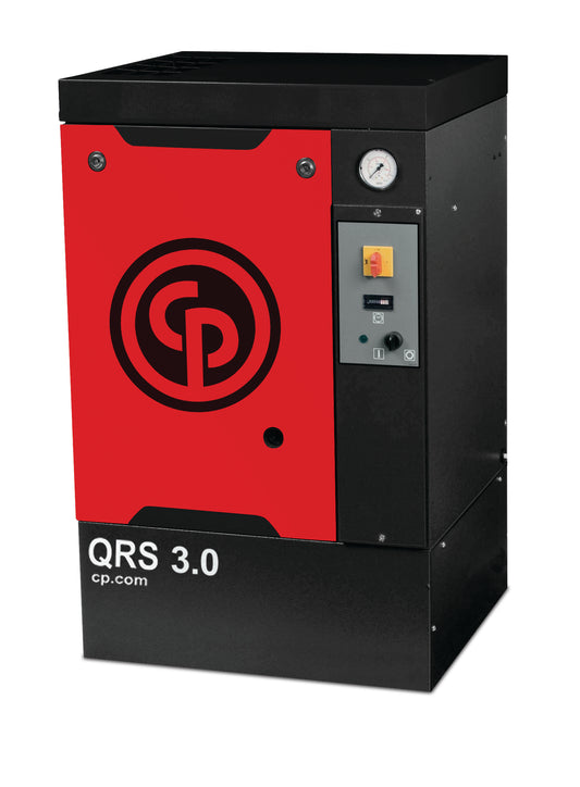 Chicago Pneumatic QRS 3.0 HP Base Mount Rotary Screw Air Compressor | 9.8 CFM@145 PSI, 230-Volt/1-Phase | 4152054793