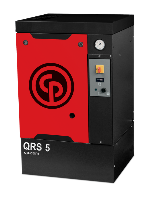 Chicago Pneumatic QRS 5.5 HP Base Mount Rotary Screw Air Compressor | 18.1 CFM@145 PSI, 230-Volt/1-Phase | 4152054799